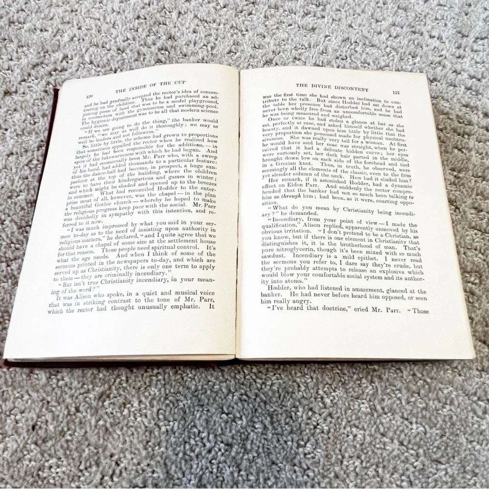 The Inside of the Cup by Winston Churchill 1913 Edition Hard Cover Book